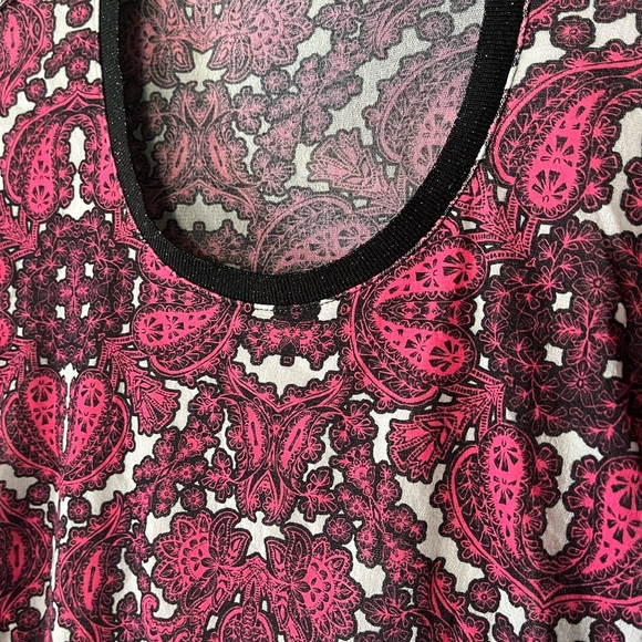 Pink and Black Patterned Long Sleeve Top - Picture 5 of 6